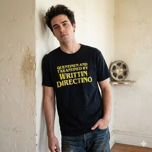 AorB Quentin Tarantino Parody ToTeep Mens Large Black Yellow Graphic Streetwear